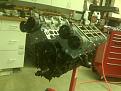 engine with heads and cam carriers after build