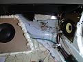 Part of the front stage of the audio system.  Components are from Dynaudio and Focal.